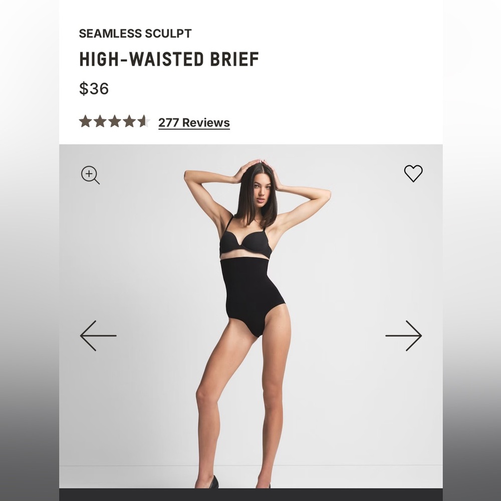 BNWOT SKIMS Black High-Waisted Shapewear